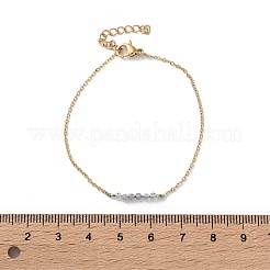 Bracelets à maillons en acier inoxydable 304 avec perles de labradorite naturelle&nbsp;BJEW-A036-15G