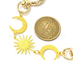 Catene di estensione per borse con maglie a forma di luna e sole in ottone&nbsp;FIND-JF00146-02