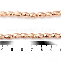 Brins de perles d'hématite synthétiques magnétiques fortes galvanisées&nbsp;G-P518-03C