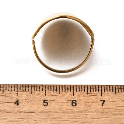 Anelli ovali in acciaio inossidabile 304 per donna&nbsp;RJEW-G339-01G