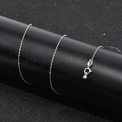 925 collar deslizante ajustable con cadena de cable de plata esterlina para mujer&nbsp;NJEW-U030-01S-01