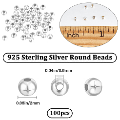 Perles rondes en 925 argent sterling&nbsp;STER-BBC0005-39A