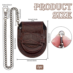 Custodia per orologio in pelle pu&nbsp;AJEW-WH0455-58AB