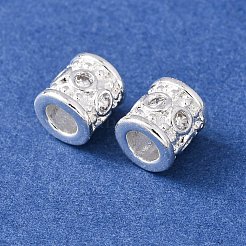 Messing Micro Pave klare Zirkonia europäische Perlen&nbsp;KK-C157-28S