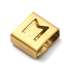 Placcatura ionica (ip) 304 acciaio inossidabile quadrato charms scorrevoli&nbsp;STAS-L132-22M-G