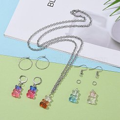 DIY 40 Paar Bären transparente Harzohrringe-Kits&nbsp;DIY-LS0001-02
