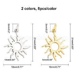 16pcs 2 Farben Messinganhänger&nbsp;KK-CA0001-56