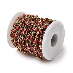 Erdbeer-Gliederketten aus Messing mit Emaille&nbsp;CHC-L055-01G