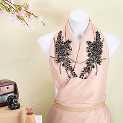 Fiori in resina con strass decorativi per accessori di abbigliamento&nbsp;PATC-WH0021-064B