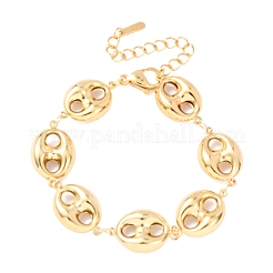 304 Edelstahl Kaffeebohnen Gliederkettenarmbänder&nbsp;X-BJEW-D359-14B-G
