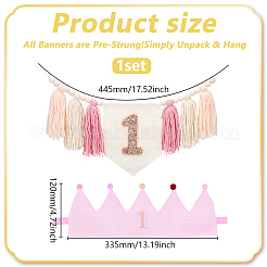 Polyester-Quastenbanner&nbsp;HJEW-WH0039-48D