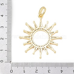 Pendentifs avec zircon cubiques à micro-pavés en laiton&nbsp;LS-KK-H518-01B-G