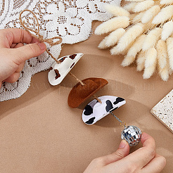 Décorations suspendues en forme de chapeau de cowboy Eva&nbsp;HJEW-WH0001-35