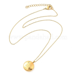Collares colgantes de constelación de circonita cúbica transparente de acero inoxidable 304&nbsp;NJEW-R021-02G-09