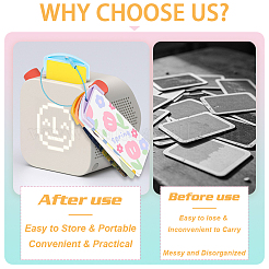1 porta carte rettangolare in plastica&nbsp;AJEW-JOY0002-024