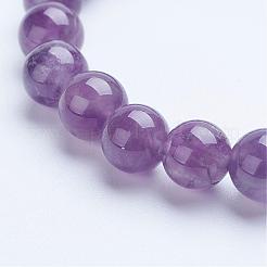 Natürlichen Amethyst Perlen Stretch-Armbänder&nbsp;BJEW-P072-H01-B