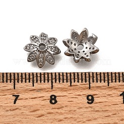 Tappi di perline in zirconia cubica trasparente micro pavé in ottone&nbsp;KK-Z126-24P