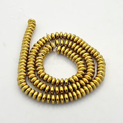 Nichtmagnetische synthetische Hämatit-Rondell-Perlenstränge galvanisieren&nbsp;X-G-J216B-06