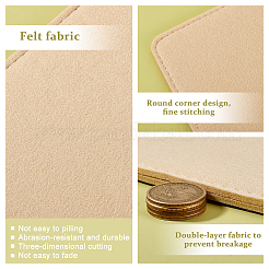 Rechteckiger Taschenboden aus Filz&nbsp;DIY-WH0622-044C-01