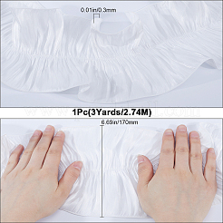 Polyester-Satin-Chiffon-Wellenspitze&nbsp;OCOR-WH0082-147B