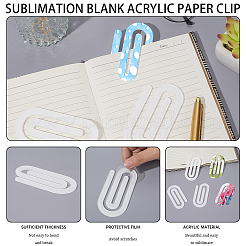 10 Stück Sublimations-Thermo-Acryl-Büroklammern&nbsp;AJEW-CP0006-83C