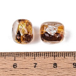 Handgefertigte Gold-und Silberfolie Glasperlen&nbsp;FOIL-Q003-01I