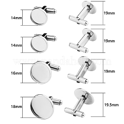 8 Stück 4 Stile 304 Edelstahl Manschettenknöpfe&nbsp;STAS-SZ0001-63