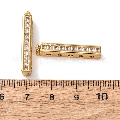 Messing Micro Pave klare Zirkonia Twister Verschlüsse&nbsp;KK-K422-16G