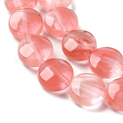 Perle di vetro di quarzo ciliegio fili&nbsp;G-K357-B09-01