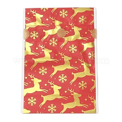 Pochettes d'emballage en plastique de cerf de Noël sacs à cordon&nbsp;ABAG-Q053-03I