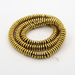 Classificare un filo di perline di heishi dell'ematite sintetica non magnetica galvanica&nbsp;G-M045-08B