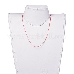 Fabrication de collier de cordons de polyester cirés plats réglables&nbsp;AJEW-JB00506-M