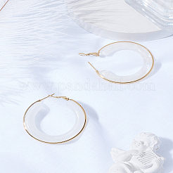 1 par de pendientes de aro de acero inoxidable 304 para mujer&nbsp;EJEW-LP0011-06A