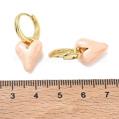 Orecchini pendenti a cerchio in ottone smaltato da donna&nbsp;KK-CBA760A-06G-01