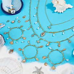 Set zum Basteln von Halsketten und Armbändern mit Meeresmotiven&nbsp;DIY-PH00003