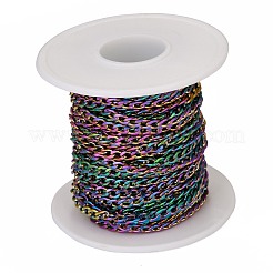 Cadenas de eslabones cubanos de acero inoxidable 304 con revestimiento iónico (IP)&nbsp;CHS-H009-33MC