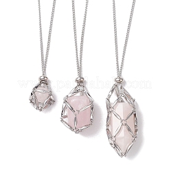 Collier en macramé en acier inoxydable 304&nbsp;NJEW-JN04902-02