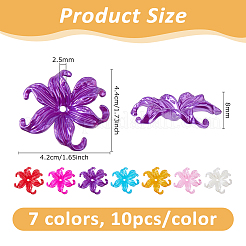 70 tappo di perline acriliche opache in 7 colori&nbsp;OACR-DC0001-51