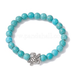 Pulseras elásticas de piedras preciosas mixtas naturales y sintéticas para mujer&nbsp;BJEW-JB10087