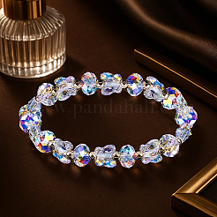 5 Stück Stretch-Armbänder mit Glasperlen in 5 Farben&nbsp;BJEW-HY0002-01