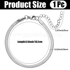 1 bracelet à chevrons en acier inoxydable 304 pour hommes et femmes&nbsp;BJEW-DJ0001-56