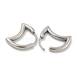 Pendientes de aro de acero inoxidable quirúrgico 316&nbsp;EJEW-D096-18H-AS