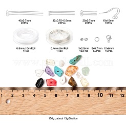 Kit di perline di pietra mista per la creazione di gioielli fai-da-te&nbsp;DIY-FS0002-23
