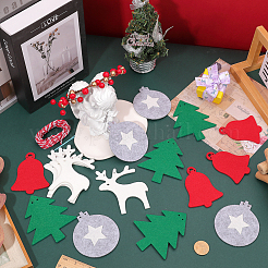 Weihnachtsbanner mit Stoffflaggen&nbsp;DIY-WH0401-91