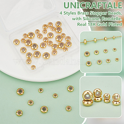 40pcs 4 Arten Messingperlen&nbsp;KK-UN0003-34