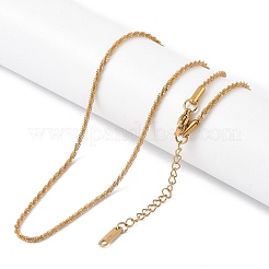 Collane a catena in acciaio inossidabile placcatura ionica (ip) 201&nbsp;NJEW-P309-24G