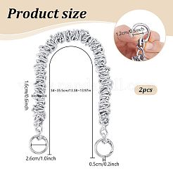 Manici per borsa a catena con anello intrecciato in lega di zinco&nbsp;FIND-WH0436-47P