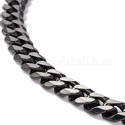 Collier à chaîne gourmette en acier inoxydable 304 avec placage ionique (IP) pour hommes et femmes&nbsp;NJEW-B083-03B