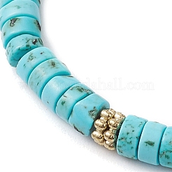 Natürliche geflochtene Perlenarmbänder aus Howlith&nbsp;BJEW-JB11114-01