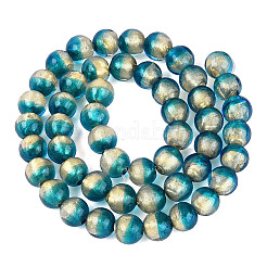 Lavorazione a lume realizzata a mano con fili di perline in polvere d'oro&nbsp;LAMP-N037-06A-02